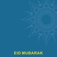 Vector background with mandala ornament for eid mubarak