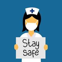 Vector illustration of stay safe campaign