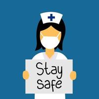 Vector illustration of stay safe campaign