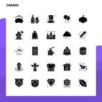 25 Canada Icon set Solid Glyph Icon Vector Illustration Template For Web and Mobile Ideas for business company