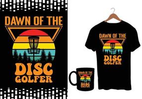 diseño de camiseta de vector de golf de disco