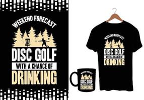 Disc golf vector tshirt design