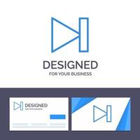 Creative Business Card and Logo template End Forward Last Next Vector Illustration