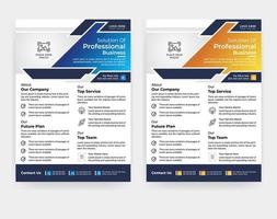 Clean and minimal business flyer template design in A4 size vector