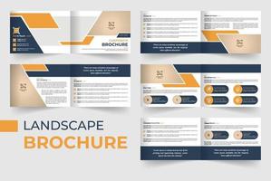 10 Pages Business  multiple multipurpose landscape brochure template vector