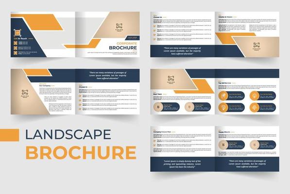 10 Pages Business  multiple multipurpose landscape brochure template