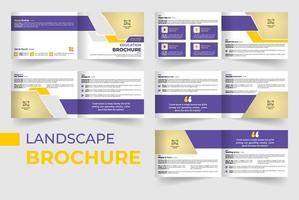 Education 10 page landscape brochure template vector
