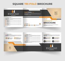 Modern creative square brochure template design vector