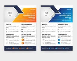 Modern business corporative flyer template in A4 size vector