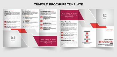 Professional modern trifold brochure template design in A4 size vector