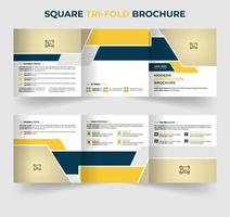 Modern construction square brochure template vector