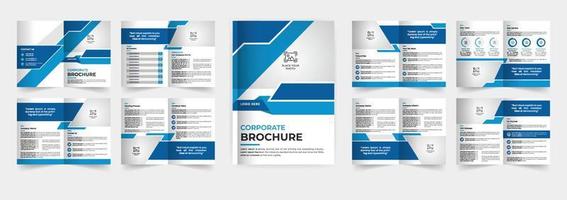 Construction brochure design template with modern shape vector