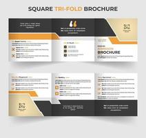 Admission multipurpose square tri-fold brochure template vector