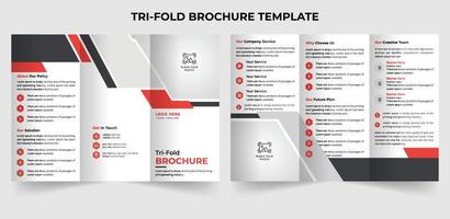 Creative set of tri-fold modern brochure template in A4 size vector