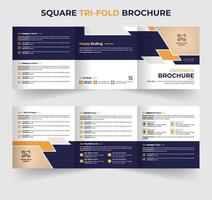 Modern square brochure template design vector