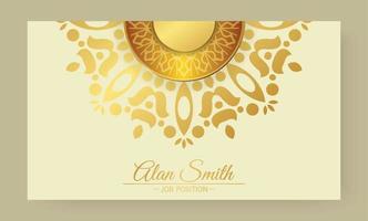 Luxury white background mandala card vector