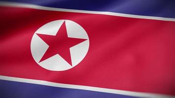 North Korea waving flag video