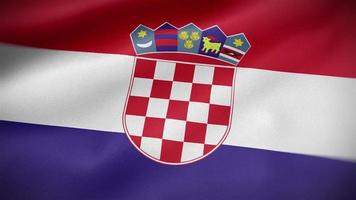 drapeau ondulant croatie video