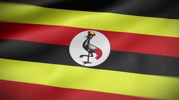 Uganda-Flagge schwenken video