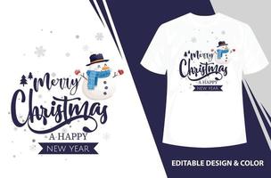 Merry christmas hand lettering calligraphy isolated on white background, Christmas t-shirt design. Christmas merchandise designs. Christian religion quotes saying for print vector