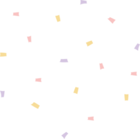 découpe de confettis simples et colorés png