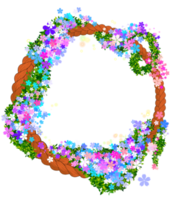 conjunto de flores flores fronterizas. png