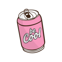 Soft drink tin can isolated on Png Transparent background.
