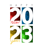 Happy new year 2023, horizontal banner. Brochure or calendar cover design template. Cover of business diary for year 2023. The art of paper cut. png