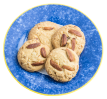 Almond cookies in dish isolated png