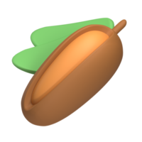 almond 3d icon png