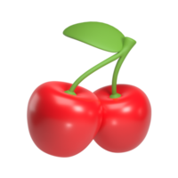 cherry fruit 3d icon png