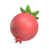 pomegranate fruit 3d icon png