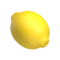 lemon fruit 3d icon png