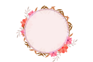 Flower Frame PNG, Floral Frame PNG