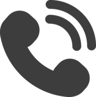 ícone preto de chamada telefônica, conjunto de ícones sociais. png