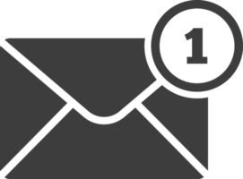 schwarzes Symbol für E-Mail-Nachricht, soziales Symbolset. png