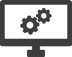 Computer Setting black icon, Social icon set. png