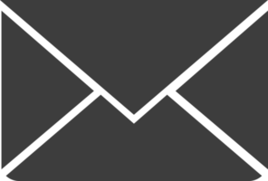 ícone preto de mensagem de e-mail, conjunto de ícones sociais. png