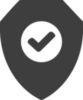 Shield check mark black icon, Social icon set. png