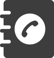 Telephone directory black icon, Social icon set. png