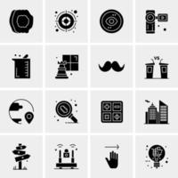 16 iconos universales de negocios vector ilustración de icono creativo para usar en proyectos relacionados con la web y dispositivos móviles