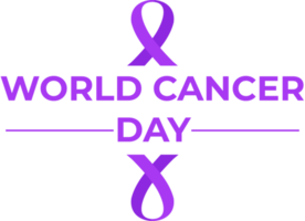 world cancer day purple ribbon png