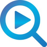 ícone de gradiente de pesquisa de vídeo png