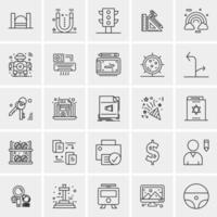 25 iconos de negocios universales vector ilustración de icono creativo para usar en proyectos relacionados con la web y dispositivos móviles