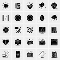 25 iconos de negocios universales vector ilustración de icono creativo para usar en proyectos relacionados con la web y dispositivos móviles