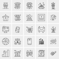 25 iconos de negocios universales vector ilustración de icono creativo para usar en proyectos relacionados con la web y dispositivos móviles