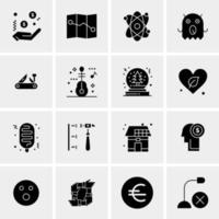 16 iconos universales de negocios vector ilustración de icono creativo para usar en proyectos relacionados con la web y dispositivos móviles