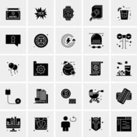 25 iconos de negocios universales vector ilustración de icono creativo para usar en proyectos relacionados con la web y dispositivos móviles