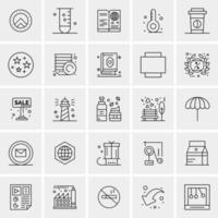 25 iconos de negocios universales vector ilustración de icono creativo para usar en proyectos relacionados con la web y dispositivos móviles