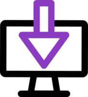 icono de descarga de computadora png